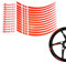 Adesivi Cerchioni per auto, Adesivi Cerchioni Auto Design Racing, Adesivi Ruote Auto Resistenti, Set di Strisce Cerchi Auto, Confezione Adesivi Set Completo di cerchi strisce, Rosso