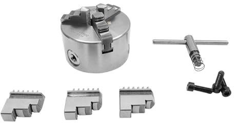 3-Backenfutter Drehbankfutter, 100mm Selbstzentrierende Dreibackenfutter Spannbereich 30-90 mm, Futterbohrung 22mm, für Drehbänke, Schleifmaschinen, Fräsmaschinen