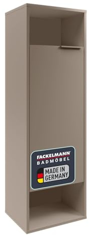 FACKELMANN B.Paris Hochschrank – Moderner Hängeschrank mit Soft-Close-System, Cubanit Grau, Zwei offene Ablagefächer, Türanschlag Links – Made in Germany