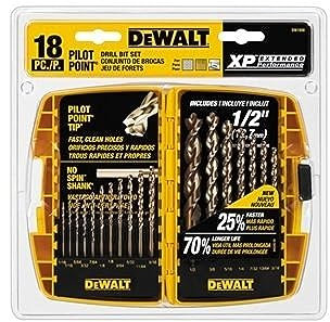 DeWalt DW1958 Coffret de forets Doré Ferous 18 pièces