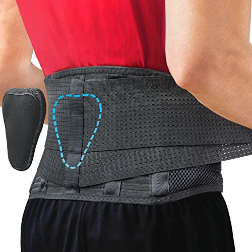 Rückenbandage Rücken Gurt – Der Einzige Rückenstützgürtel von Medizinischer Qualität – Lindert Schmerzen und Beugt Verletzungen vor (L: Bauch: 124-150 cm)