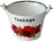 Poppy teabag tidy bucket shaped teabag tidy in choice of 2 sizes (SMALL)