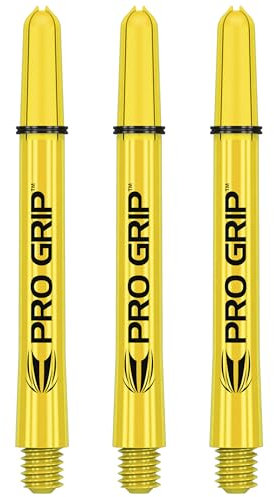 TARGET Pro Grip Dart Schaft, Farbe: Gelb, Gewinde 2BA, 1 Satz = 3 Stück (Medium)