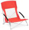 JEMIDI Strandstuhl klappbar mit Tragetasche - Klappstuhl Campingstuhl Beach Chair - atmungsaktiv leicht faltbar - Stuhl für Strand Camping Garten - rot