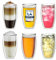 Creano doppelwandiges Thermoglas 250ml „DG-SH“, Doppelwandglas auch für kleine Hände geeignet, doppelwandige Cappuccinotassen, Kaffee, Tee, Latte Gläser 6er Set