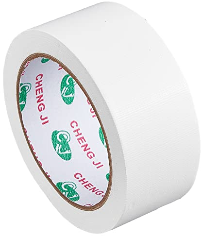 GORGECRAFT 1.8in X 65.6ft Nastro di Riparazione di Legatoria Nastro di Tessuto Bianco Nastro Adesivo di Tessuto Sicuro Libreria di Libri Sigillatura di Cuciture Cerniere Nastro Artigianale