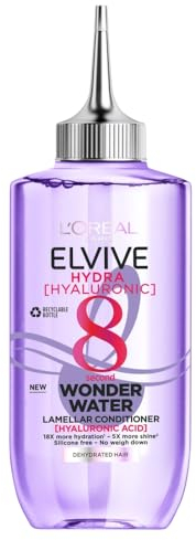 L'Oreal Paris Wonder Water, Liquid Hair Conditioner By Elvive Colour Protect, 8 Second Hair Treatment Damaged, Coloured Hair With Lamellar Technology, 200 Ml