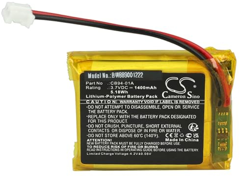 vhbw Akku kompatibel mit Motorola MBP33, MBP18, MBP18PU, MBP26, MBP26PU, MBP27T, MBP33BU Babyphone Babytalker (1400 mAh, 3,7 V, Li-Polymer)