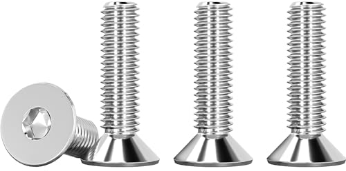 Drenky 25 Stück M5 X 20mm Senkschraube Edelstahl V2A VA A2 Innensechskantschraube DIN 7991 / ISO 10642 Senkkopfschrauben Rostfrei Silber Maschinenschrauben Metrisches Regelgewinde
