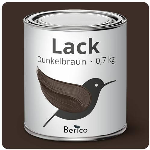 Berico Buntlack - Dunkelbraun - 0,7 Kg - 4in1 Premium Acryllack - Für Innen und Außen