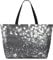 drucken Glänzende silberne Glitzer-Strand-Reisetasche, faltbar, geräumig, große Kapazität, Strandtasche mit Reißverschluss, Schwarz,