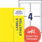 AVERY Zweckform P3460-100 Universal Etiketten (400 Klebeetiketten, 90x120mm A4, Papier matt, bedruckbare Produktetiketten, selbstklebende Marmeladenetiketten, individuelle Aufkleber) 100 Blatt, weiß