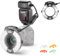 NEEWER RF1-S Makro Blitz Ring Blitzlicht für Sony Kamera 76W GN15 5600K TTL Beleuchtung 1-1/128 Ausgang Vordere/Hinterevorhang Sync Farbgele Objektiv Adapter Ringe für Makro Fotografie Studiofotos