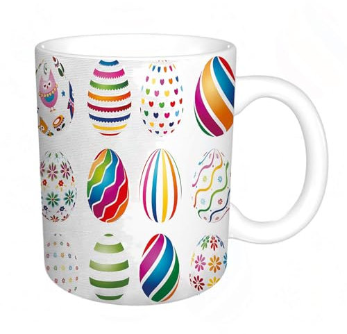 YFHJV Coffee Mug Funny Mug,Easter Eggs,Tea Cup Cup Gift Birthday Work Office Christmas Printed Coffee Cup 11Oz Cups 330ml Large Coffee Mug