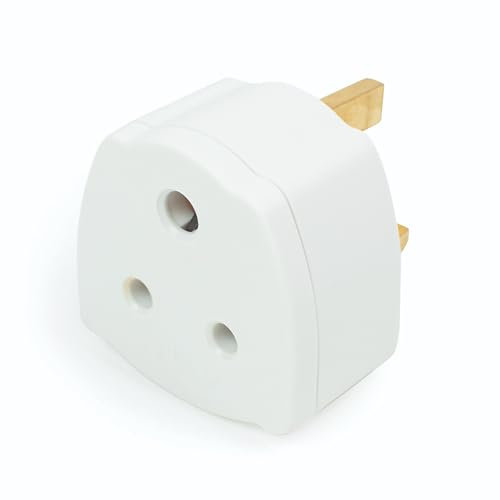 Status India to UK Power Adaptor, India to UK Travel Adapter for Visitors, White, Pack of 1 (INDIATOUKTAB112)