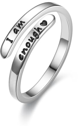 PAMTIER Damen Edelstahl-Minimalistischer Verstellbarer Offener Ring