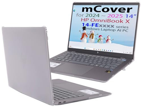 mCover Hard Case Compatible with HP OmniBook X 14-FExxxx Series Windows AI 14 Laptop 2024~2025 ONLY (NOT fit any other HP models), Clear