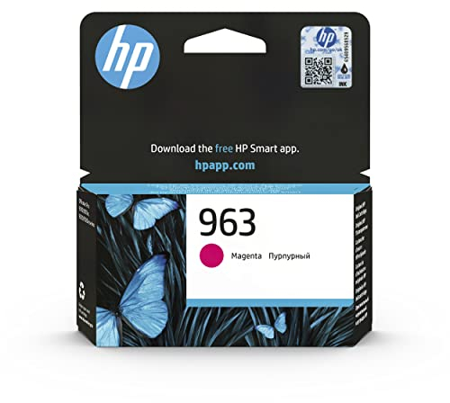 HP 963 (3JA24AE) Magenda Original Druckerpatrone für HP OfficeJet Pro 9010, 9012, 9015, 9016, 9019, 9020, 9022, 9025, Magenta