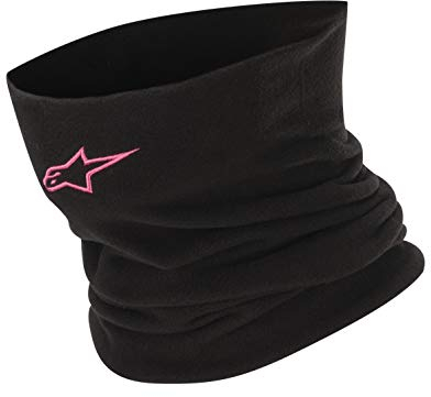 Alpinestars Neck Warmer Baselayer, Winter Halsschlauch für Damen, Halswärmer, Gamaschenmaske, Winddichte, Nackenwärmer Für Motorradfahrren Radfahren Laufen Skifahren, Schwarz/Rosa, Einheitsgröße