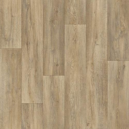 Spirit Reclaimed Oak Anti Slip Wood Effect Vinyl Flooring Lino (3m x 5m)