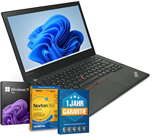 Lenovo ThinkPad T470 UltraBook 14 pollici Laptop Intel Core i5-6200U@ fino a 2,8 GHz 16 GB 512 GB SSD con Windows 11 Pro e software antivirus gratuito incluso 1 anno di garanzia (ricondizionato)