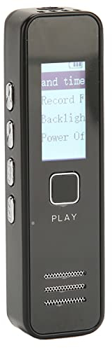 Asixxsix Digitaler Sprachrekorder, Sprachaktivierter Rekorder mit Wiedergabe, Tragbares -HD-Audio-Diktaphon-Aufnahmegerät für Vorträge, Besprechungen, Unterricht, Interviews,