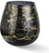 Terroso – Vase – Mundgeblasenes schwarzes Glas – Luxuriöses Erscheinungsbild, Stilvoll & Elegant - 25 cm hoch - Marmoroptik – Blumenvase