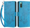 Handyhülle für Sony Xperia 10 IV Hülle, Premium PU Leder Flipcase Magnetverschlüsse Schutzhülle Klapphülle mit Kartenhalter und Faltbare Brieftasche Hülle für Sony Xperia 10 IV Handyhülle - Blau