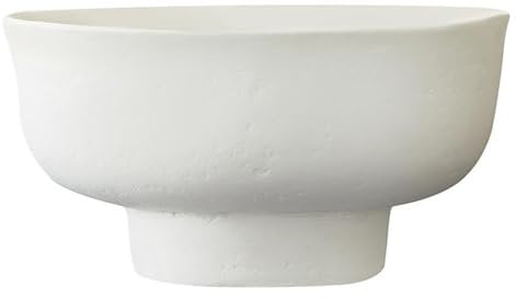 Santa Barbara Design Studio Decorative Bowls Lightweight Paper Mache Bowl, 9 Diameter, White
