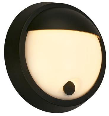 BRILONER - LED Wandlampe Akku mit Touch, dimmbar in Stufen, 15 min. Timer, Aussenlampe, Wandleuchte aussen, LED Strahler außen, Außenleuchte, Außenwandleuchten, 17x7 cm, Schwarz