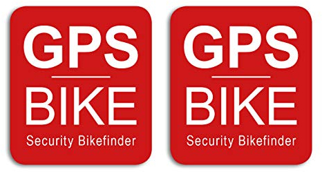 GPS Security Bike Finder Adesivi 2 pezzi per biciclette, e-bike, bici da strada, mountain bike, City Bike Sticker – Resistente alle intemperie, ai raggi UV