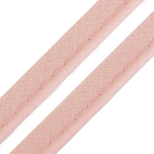 5m Paspelband Stoffband Nähkante Paspelschnur zum Nähen 10mm breit Farbwahl, Größe:10mm, Farbe:puderrosa