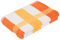 liebling Duschtuch, 100% hochwertige Baumwolle, Serie Miami, 70 x 140 cm, waschbar & trocknergeeignet, Farbe: orange/weiß/gelb