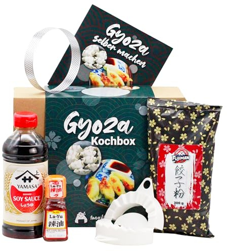 Gyoza Kochbox für japanische Teigtaschen (6-teiliges DIY Set für 20 Dumplings, inkl. Anleitung & Equipment) | Geschenkidee
