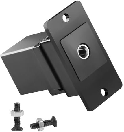 QIANRENON TRS Adaptateur de panneau rectangulaire stéréo 3,5 mm 3 pôles 3,5 mm 1/8 TRS femelle vers femelle Installation fixe Connecteur casque TRS 3,5 mm Prise encastrable pour extension de port