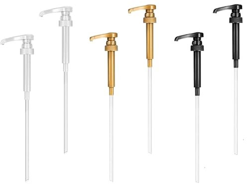 6 Pack Syrup Pump, Coffee Syrup Pump, Coffee Syrup With Pump, Coffee Syrup, Monin 1l Syrup Pump, Easy To Use - Durable, Perfect For Home & Kitchen & Barista Tools