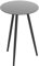Outsunny Petite Table Basse Ronde, Table d'appoint, Plateau en Verre trempé, Pieds effilés, Cadre en Acier, Table de Jardin pour Balcon, Jardin, terrasse, Salon, Noir