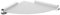 BISK 02984 Eckregal aus mattiertem Glas mit poliertem Halter, 24 x 24 x 3,4 cm, Silberfarben