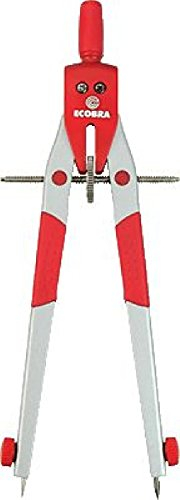 Ecobra 10 x Geometrie-Zirkel Modern Art Silber/rot