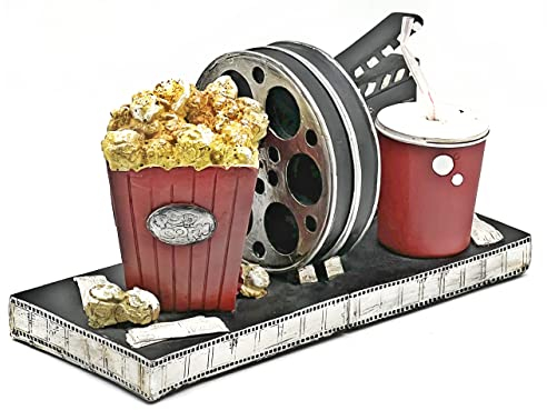 Bellaa 26300 Hollywood-Buchstützen, Vintage-Filmrolle, Buchstützen, Regisseure, Künstler, Geschenk, Theater, Ticket, Popcorn, Softdrink-Design, Kunst, Dekor, Statuen, robuste Regale, Stützen,