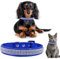 Trimming Shop M Hundehalsband, für Hunde und Katzen, PU Leder Verstellbar Gürtel Mit Strass Kristall Schnalle Strass Verschluss Tier Zubehör, Leicht, Schutz, Blau