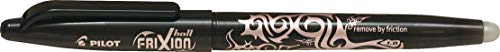 Pilot Frixion radierbarer Tintenroller, breite 1,0 mm Spitze, Schwarz, 12 Stück