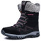 AARDIMI Warm Gefüttert Winterschuhe Damen Schneestiefel Wasserdicht Outdoor Trekking Wanderschuhe Gr. 35-42 (Schwarz, 39 EU)