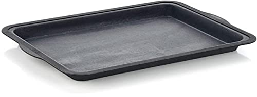 Zenker Excellence, Bandeja para Horno, Rustidera Antiadherente en Silicona Reforzada con Fibra de Vidrio y Borde de Nylon, Alta Durabilidad y Fácil Desmolde, Color Negro, 36x26x4cm, 1 ud.