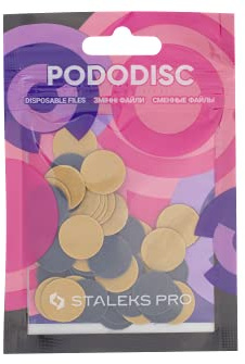 STALEKS Pro Pododisc - Recarga de 50 discos desechables adhesivos para pedicura (ruido) PDF-15 (PDF-15-80 GRIT)