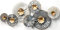 Kobolo Wandbild Wanddeko Metallbild 3D-Bild - ROOTS - anthrazit silber gold - ca 105x50 cm