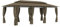 vidaXL Pavillon mit Vorhängen Gartenzelt Partyzelt Festzelt Gartenpavillon Bierzelt Garten Zelt für Hochzeit Party 600x298x270cm Taupe 180g/m²