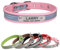 Yonsbox Custom Personalized Reflective Cat Dog Collar with Name Plate Engraved Cute Pink Puppy Kitten Dog Cat Collars for Male Female Boy Girl Small Medium Large Cats Dogs