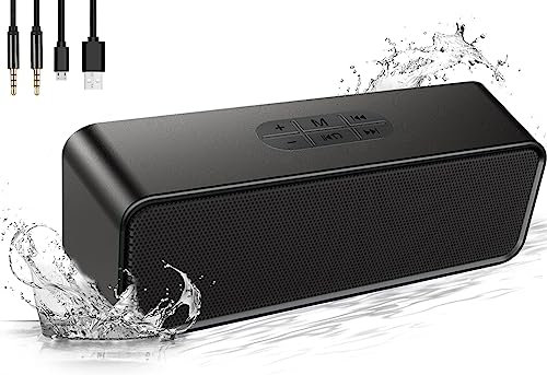 WANHE Bluetooth Speaker Portable Speakers Wireless Bluetooth 5.0 Small Speaker Support TF Card USB Stick with Audio Cable Stereo Sound Enhanced Bass 360 HD Surround Sound