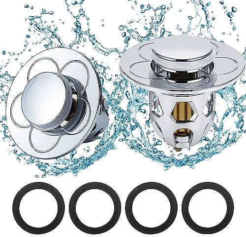 2 Pièces Bouchon Universel de Fuite tête d'eau lavabo,Bonde de Lavabo Universel Pop Up,Universel de Fuite de Tête D'eau de Lavabo,Bonde de Lavabo avec Filtre Anti-CloggingpourBain Cuisine Lavabo Evier